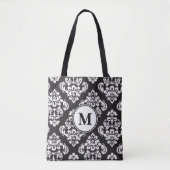 Monogramm für Schwarzweiß-Print Tasche (Vorderseite)