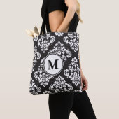 Monogramm für Schwarzweiß-Print Tasche (Von Nahem)