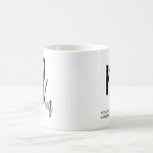 Monogramm für Schwarzweiß-Skripte Kaffeetasse (Mittel)