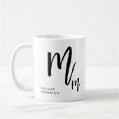 Monogramm für Schwarzweiß-Skripte Kaffeetasse (Links)