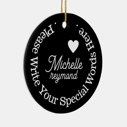 Monogramm für sie mit Individuelle Name Keramik Ornament (Rechts)