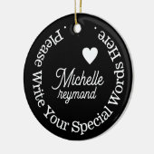 Monogramm für sie mit Individuelle Name Keramik Ornament (Links)