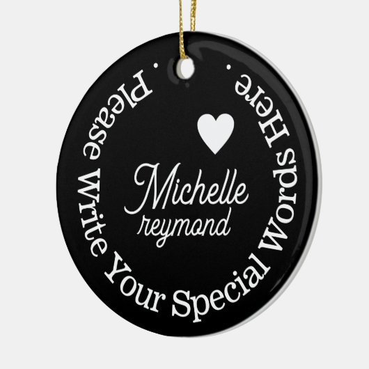 Monogramm für sie mit Individuelle Name Keramik Ornament (Links)