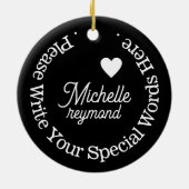 Monogramm für sie mit Individuelle Name Keramik Ornament (Hinten)