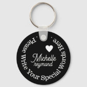 Monogramm für sie mit Individuelle Name Schlüsselanhänger (Rückseite)