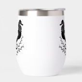 Monogramm für Silhouetten aus schwarzem Seepferd (Links)