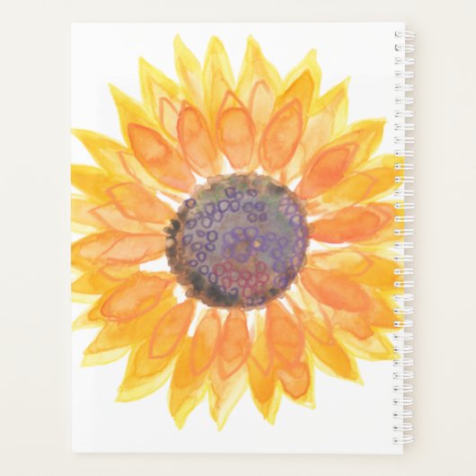 Monogramm für Sonnenblumennamen 2024 Planer (Rückseite)