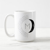 Monogramm für Sonnenstars mit schwarzem und weißem Kaffeetasse (Links)