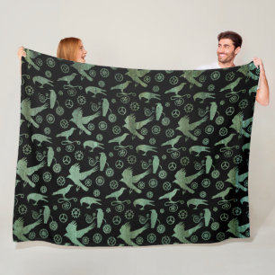 Monogramm für Steampunk-Verdigris-Gänge Fleecedecke