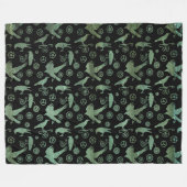 Monogramm für Steampunk-Verdigris-Gänge Fleecedecke (Vorderseite (Horizontal))