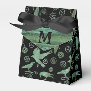 Monogramm für Steampunk-Verdigris-Gänge Geschenkschachtel