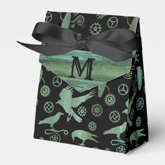 Monogramm für Steampunk-Verdigris-Gänge Geschenkschachtel (Vorderseite)
