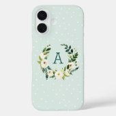 Monogramm für süße Grünkleider und Minzpunkte Case-Mate iPhone Hülle (Rückseite)