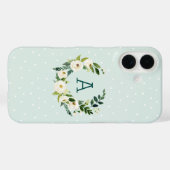 Monogramm für süße Grünkleider und Minzpunkte Case-Mate iPhone Hülle (Rückseite (Horizontal))