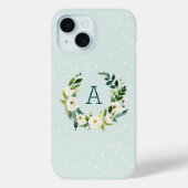 Monogramm für süße Grünkleider und Minzpunkte Case-Mate iPhone Hülle (Rückseite)