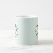 Monogramm für süße Grünkleider und Minzpunkte Kaffeetasse (Mittel)