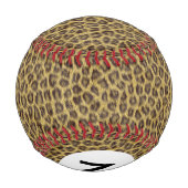 Monogramm Fur-Textur Baseball (Rückseite)