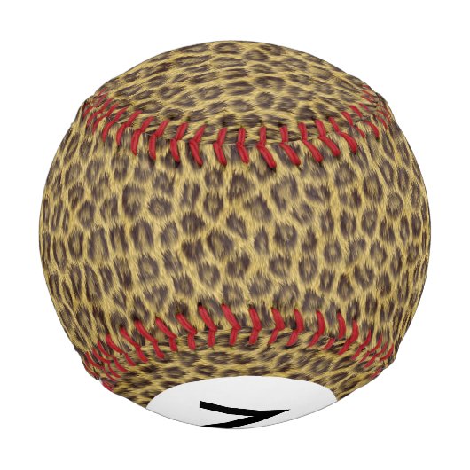 Monogramm Fur-Textur Baseball (Rückseite)