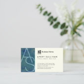 Monogramm für Thin Letters Freelance Writer Visitenkarte (Stehend Vorderseite)