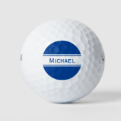 Monogramm für tiefblaue Streifen Golfball (Vorderseite)