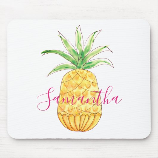 Monogramm für tropische Ananas Mousepad (Vorne)