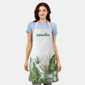 Monogramm für tropische Wasserfarben Schürze (Getragen)