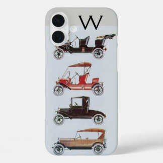 MONOGRAMM FÜR VINTAGE CARS iPhone 16 PLUS HÜLLE