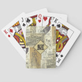 Monogramm für Vintage Fahrräder und Fahrradwerbung Spielkarten (Rückseite)