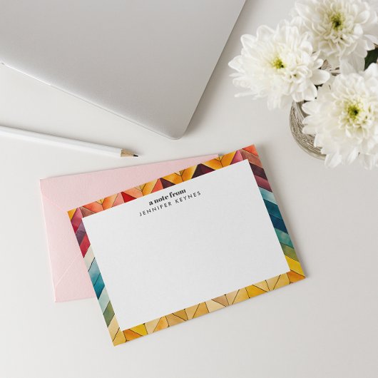 Monogramm für Vintage Zickzack Bezeichnung Mitteilungskarte