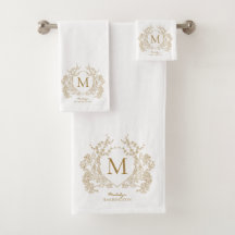 Monogramm für Vintages Gold-Floral-Wappen