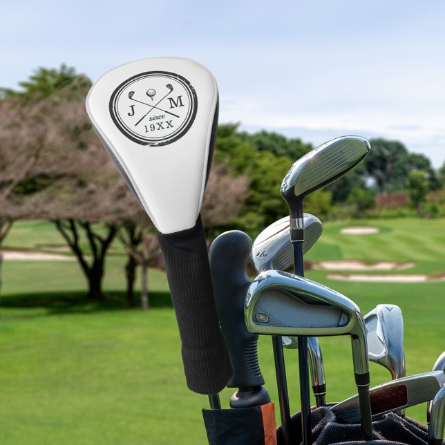 Monogramm für Vintages Golf Club-Logo Golf Headcover