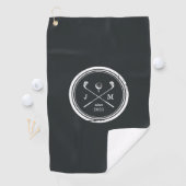 Monogramm für Vintages Golf Club-Logo Golfhandtuch (Insitu)
