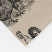 Monogramm für Vintages Hühnerroster Fleecedecke (Ecke)