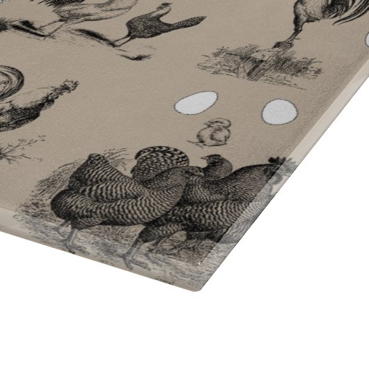 Monogramm für Vintages Hühnerroster Schneidebrett (Ecke)