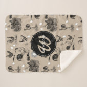 Monogramm für Vintages Hühnerroster Sherpadecke (Vorderseite (Horizontal))