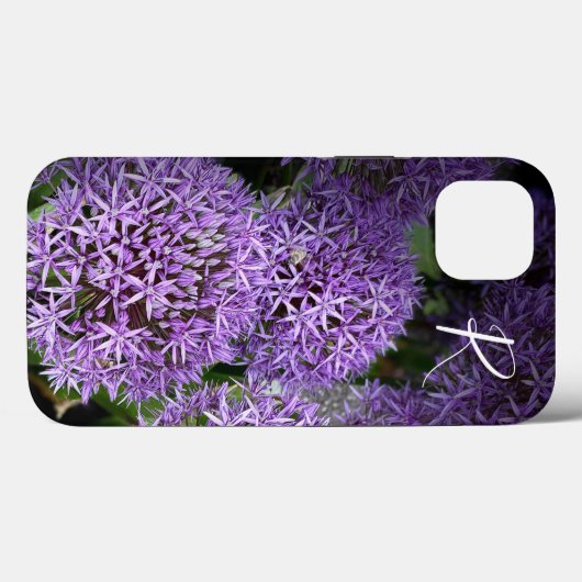 Monogramm für violette Fotografie Case-Mate iPhone Hülle (Rückseite (Horizontal))