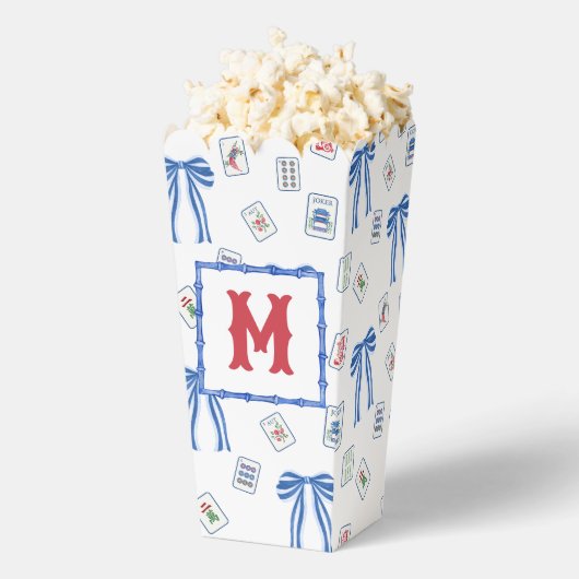 Monogramm für Wasserfarben-Mahjong-Tiles und Bows Geschenkschachtel (Geplatzt)