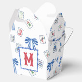 Monogramm für Wasserfarben-Mahjong-Tiles und Bows Geschenkschachtel (Geöffnet)
