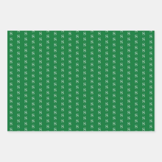 Monogramm für Weihnachtspapier Geschenkpapier Set (Vorderseite 3)