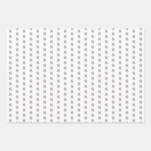 Monogramm für Weihnachtspapier Geschenkpapier Set (Vorderseite 2)