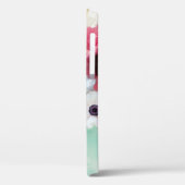 MONOGRAMM FÜR WEISSE ROSEN UND ANEMONEN-BLUME Case-Mate iPhone HÜLLE (Rückseite / Links)