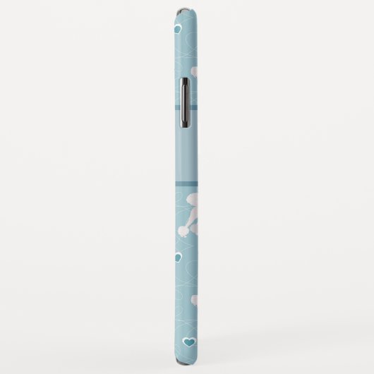 Monogramm für weißes Podale und Bows Case-Mate iPhone Hülle (Hinten/Rechts)