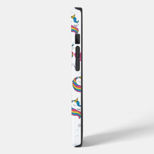 Monogramm für Whimsical Fun Unicorn Case-Mate iPhone Hülle (Rückseite / Links)