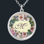 MONOGRAMM FÜR WILD-ROSE VERSILBERTE KETTE<br><div class="desc">Elegantes, klassisches Blumendesign. Schöne rosa Hunde Rose .Grafik und digitale Bearbeitung im Vintagen Stil von Bulgan Lumini (c) Leicht mit Ihren Initialen und eigenen Text als Hochzeitszeremonie Ankündigung, Platzkarten, rett-the-date .favors, danke Ihnen Karten .Brautparty .Babyduschen .Sweet 16 Geburtstage, Bat Mitzvah , Abschlüsse, Verlobung-Duschen , Jubilähren , Revue , Revue ,...</div>