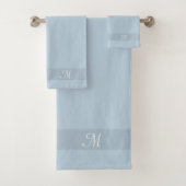Monogramm für Wondrous Blue Shades Badetuch Set (Insitu)