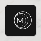 Monogramm für zeitgenössische Logos (schwarz / gra Quadratische Visitenkarte (Vorderseite)