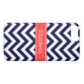 Monogramm für Zickzack Korallenschildkröte Case-Mate iPhone Hülle (Rückseite (Horizontal))