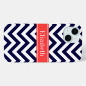 Monogramm für Zickzack Korallenschildkröte Case-Mate iPhone Hülle (Rückseite (Horizontal))