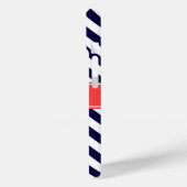 Monogramm für Zickzack Korallenschildkröte Case-Mate iPhone Hülle (Rückseite / Links)