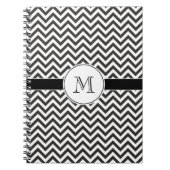 Monogramm für Zickzack Streifen Notizblock (Vorderseite)